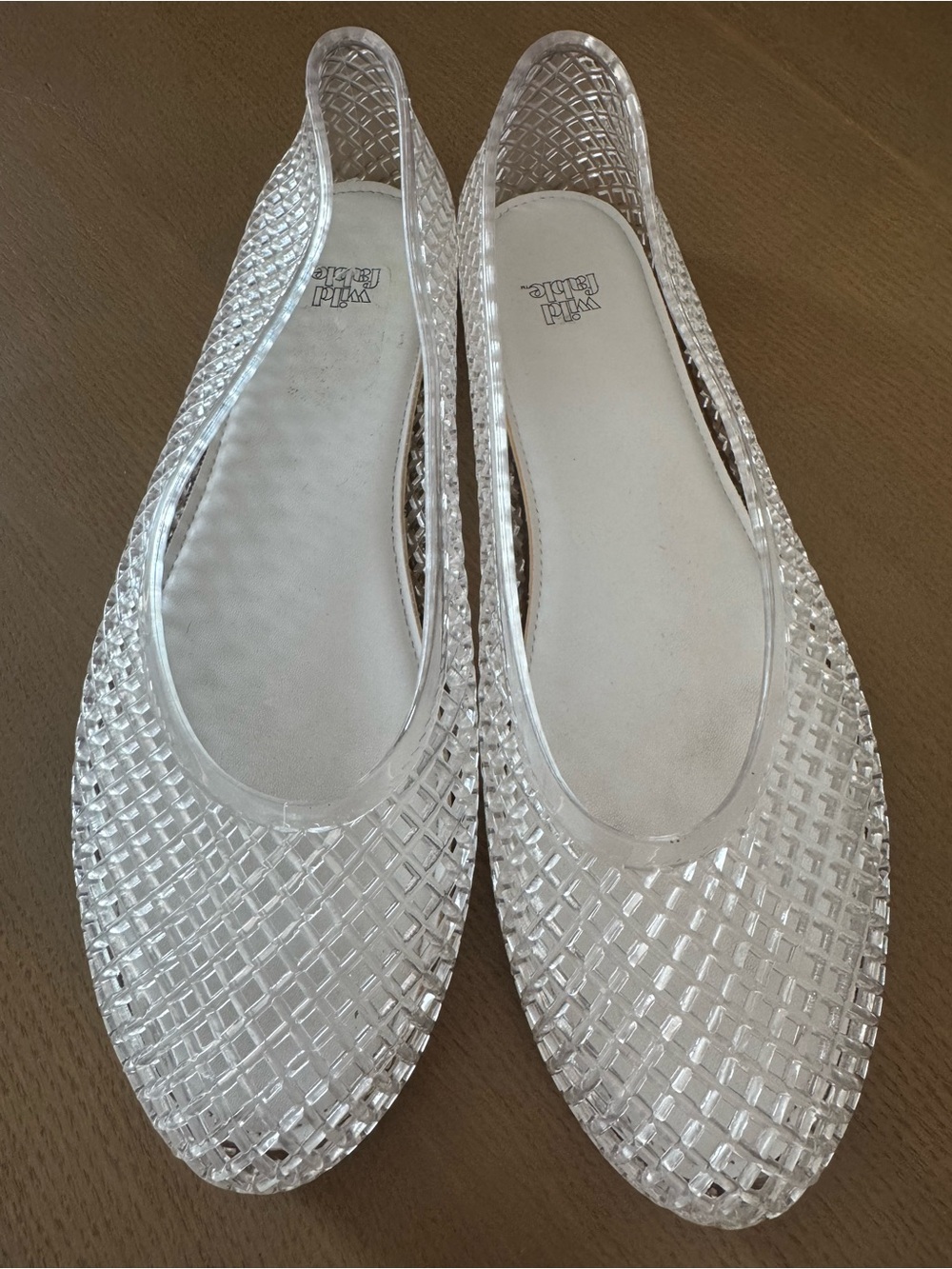 wild fable Clear Jelly Ballet Flats Vintage Inspired Size 9